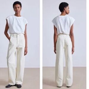 Apiece Apart Meridian Jeans in Ecru Size 25